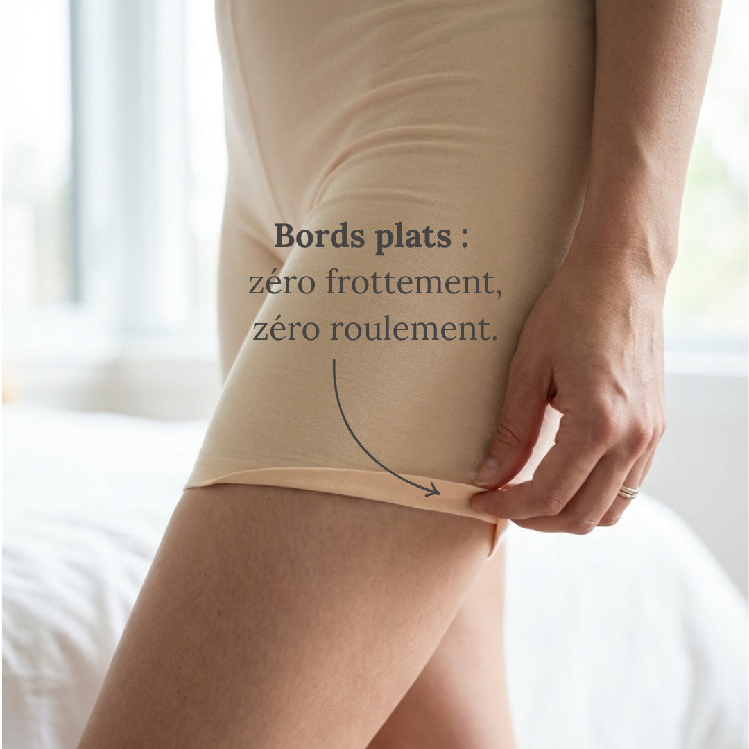 Shorty anti-frottement en coton bio