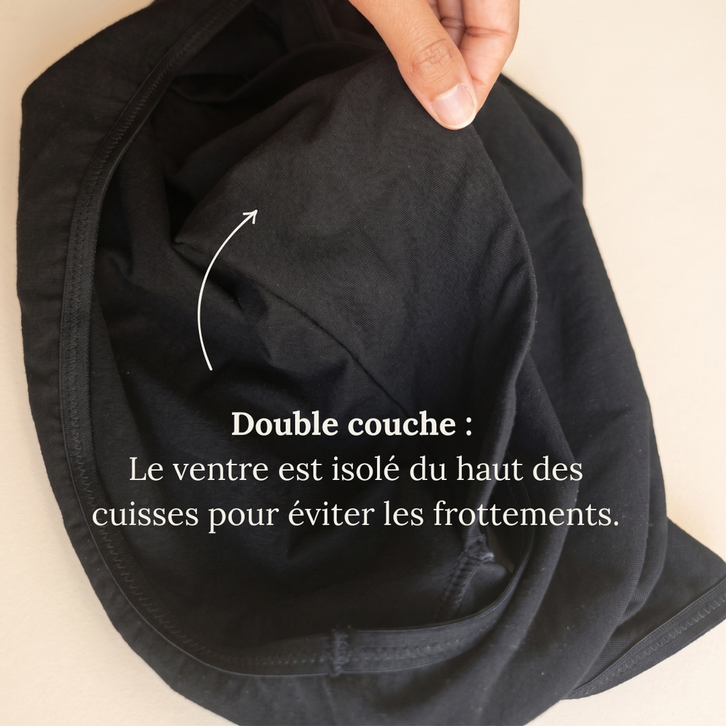 Couche intérieure en coton de la culotte anti-frottement isolant le ventre du haut des cuisses